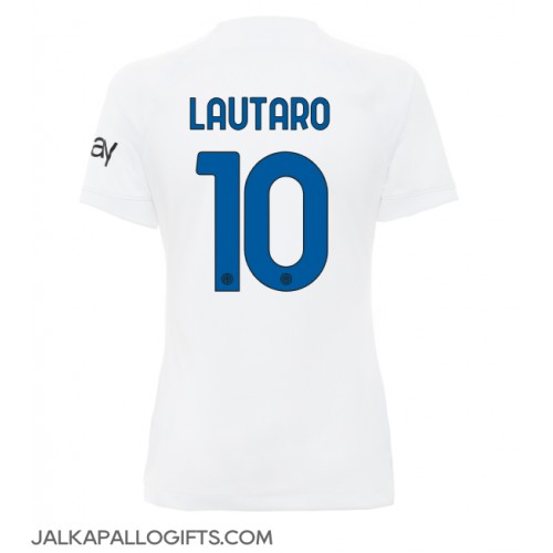 Inter Milan Lautaro Martinez #10 Vieraspaita Naiset 2023-24 Lyhythihainen